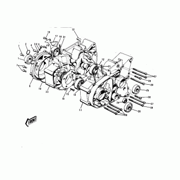 CRANKCASE ('74-'75 B/C)