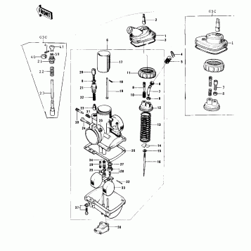 CARBURETOR ('74-'75 B/C)