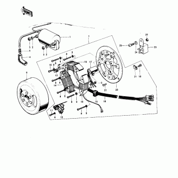 IGNITION/GENERATOR/RECTIFIER ('74-'75 B/