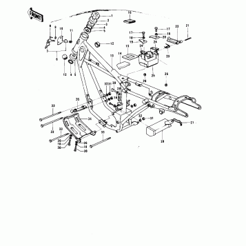 FRAME/FRAME FITTINGS ('74-'75 B/C)