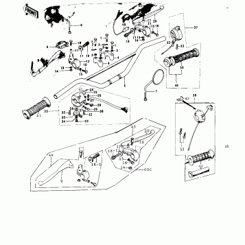 HANDLEBAR ('74-'75 B/C)