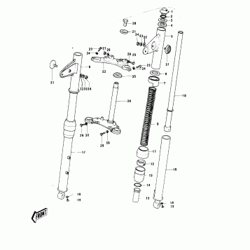 FRONT FORK ('74-'75 B/C)