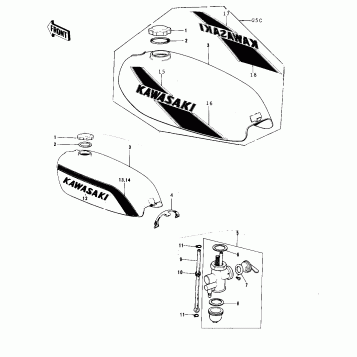 FUEL TANK ('74-'75 B/C)
