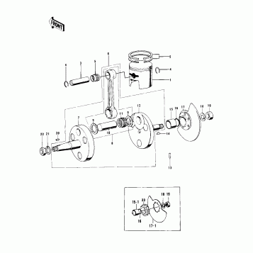 CRANKSHAFT/PISTON/ROTARY VALVE