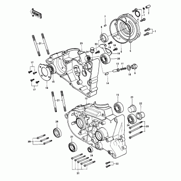CRANKCASE (KD100-M3/M4)