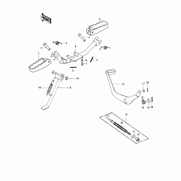 FOOTRESTS/STAND/BRAKE PEDAL