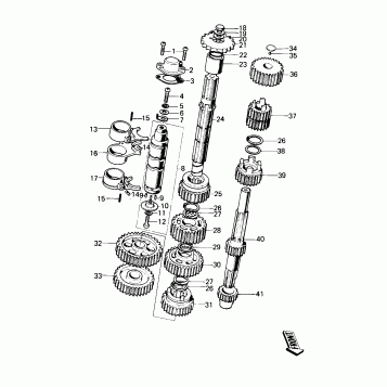 TRANSMISSION/CHANGE DRUM(KE100-A5/A6/A7/