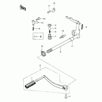 GEAR CHANGE MECHANISM (KE100-A9/A10)