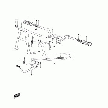 FOOTRESTS/STANDS/BRAKE PEDAL