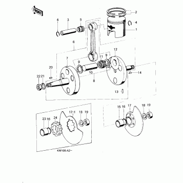 CRANKSHAFT/PISTON/ROTARY VALVE