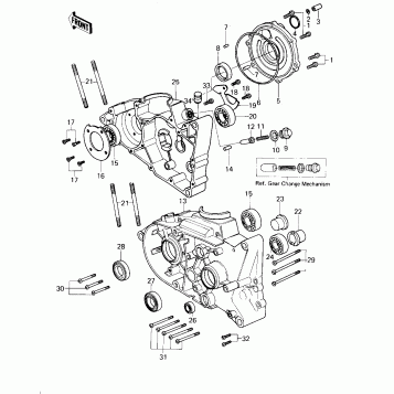 CRANKCASE (KM100-A3~)