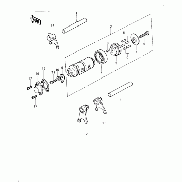 GEAR CHANGE DRUM & FORKS (KM100-A6/A7)