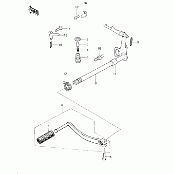 GEAR CHANGE MECHANISM (KM100-A6/A7)
