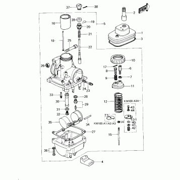 CARBURETOR (KM100-A1~A4)
