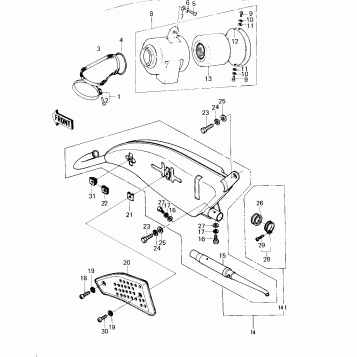 AIR CLEANER/MUFFLER (KM100-A6/A7)