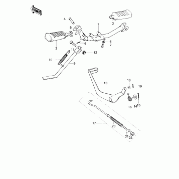 FOOTRESTS/STAND/BRAKE PEDAL