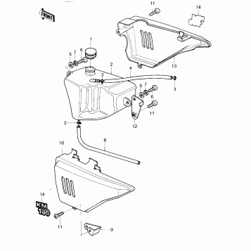 SIDE COVERS/OIL TANK (KM100-A6/A7)