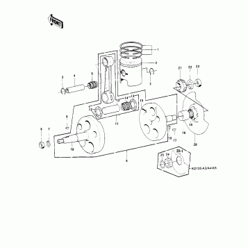 CRANKSHAFT/PISTON/ROTARY VALVE