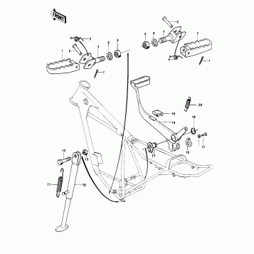 FOOTRESTS/STAND/BRAKE PEDAL
