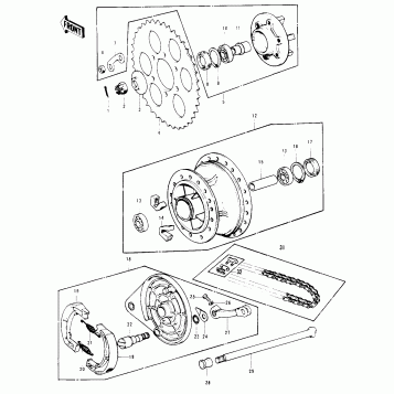 REAR HUB/BRAKE/CHAIN