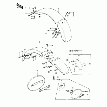 FENDERS/NUMBER PLATE