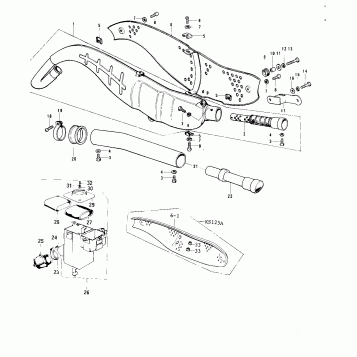 AIR CLEANER/MUFFLER ('74-'75)