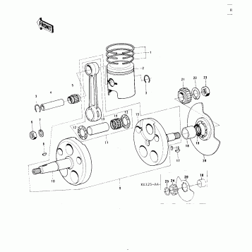 CRANKSHAFT/PISTON/ROTARY VALVE ('76-'79)