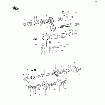TRANSMISSION/CHANGE DRUM ('76-'79)