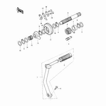 KICKSTARTER MECHANISM ('76-'79)
