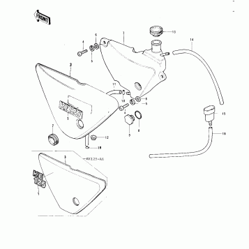 OIL TANK/SIDE COVER ('76-'79)