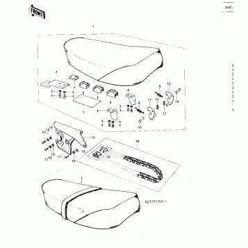 SEAT/CHAIN COVER/CHAIN ('76-'79)