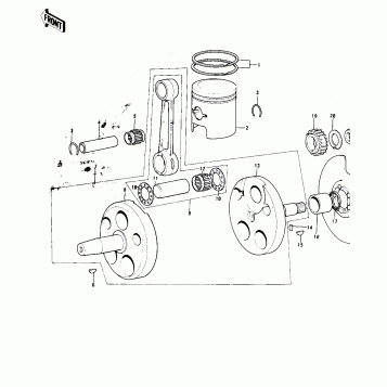 CRANKSHAFT/PISTON/ROTARY VALVE