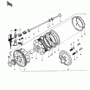 CLUTCH ('74-'76 KX125/A/A3)