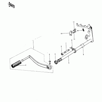 GEAR CHANGE MECHANISM ('74-'76 KX125/A/A