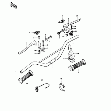 HANDLEBAR ('74-'76 KX125/A/A3)