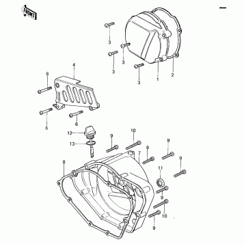 ENGINE COVERS ('78-'79 KX125-A4/A5)