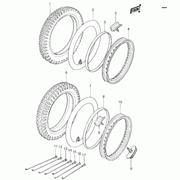 WHEELS/TIRES ('78-'79 KX125-A4/A5)