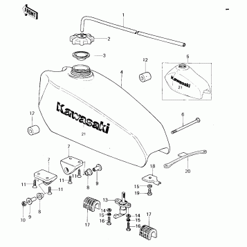 FUEL TANK ('78-'79 KX125-A4/A5)