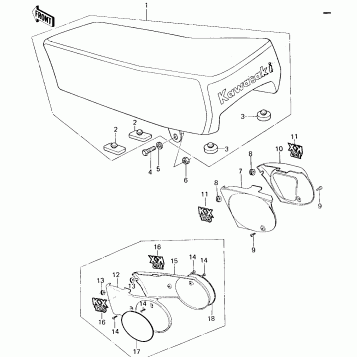 SEAT/SIDE COVERS ('78-'79 KX125-A4/A5)