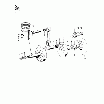 CRANKSHAFT/PISTON/ROTARY VALVE