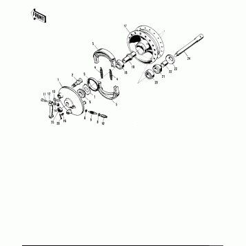 FRONT HUB/BRAKE