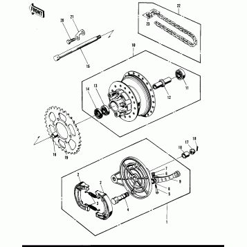 REAR HUB/BRAKE/CHAIN