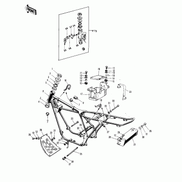 FRAME/FRAME FITTINGS ('71-'73 F7/F7-A/F7
