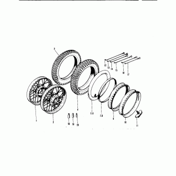 WHEELS/TIRES ('71-'73 F7/F7-A/F7-B)