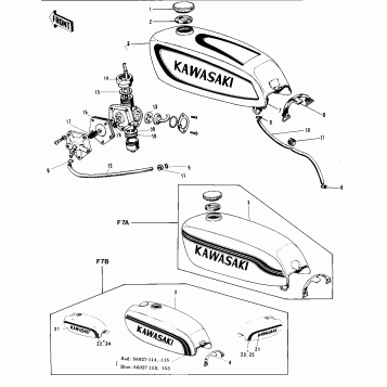 FUEL TANK ('71-'73 F7/F7-A/F7-B)
