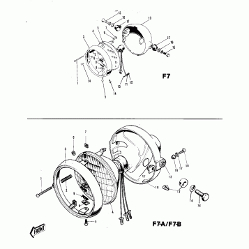 HEADLIGHT ('71-'73 F7/F7-A/F7-B)