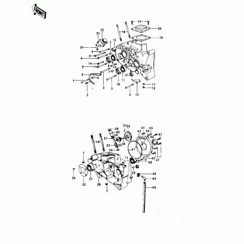 CRANKCASE ('74-'75 F7-C/F6-D)