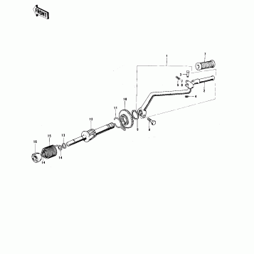 KICKSTARTER MECHANISM ('74-'75 F7-C/F6-D