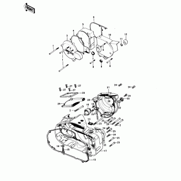 ENGINE COVERS ('74-'75 F7-C/F6-D)