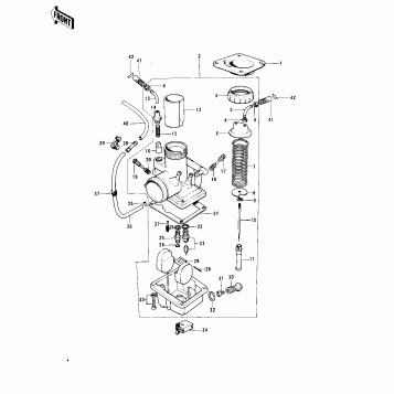 CARBURETOR ('74-'75 F7-C/F6-D)